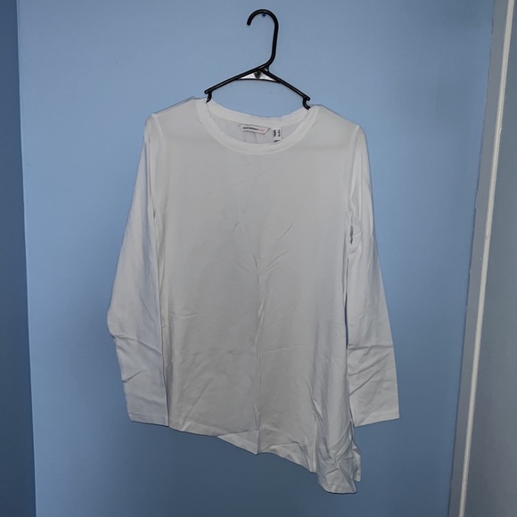 NWT! Isaac Mizrahi Asymmetrical Long Sleeve Shirt - Picture 1 of 5